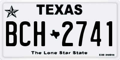 TX license plate BCH2741