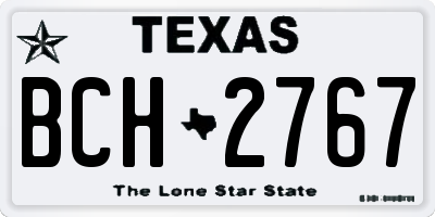 TX license plate BCH2767