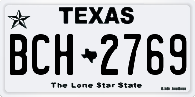 TX license plate BCH2769