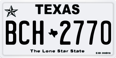 TX license plate BCH2770