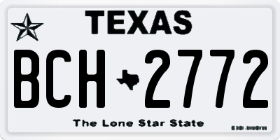 TX license plate BCH2772