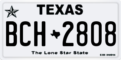 TX license plate BCH2808