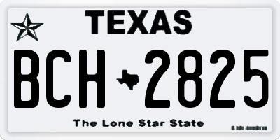 TX license plate BCH2825