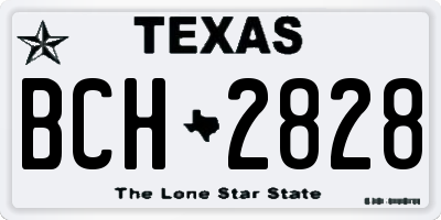 TX license plate BCH2828