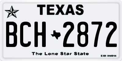 TX license plate BCH2872
