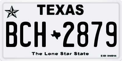 TX license plate BCH2879