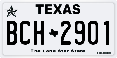 TX license plate BCH2901