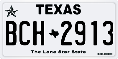 TX license plate BCH2913