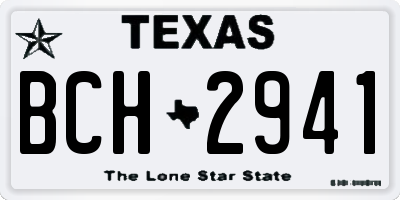 TX license plate BCH2941
