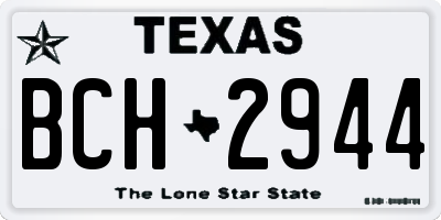 TX license plate BCH2944