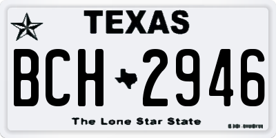 TX license plate BCH2946