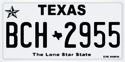 TX license plate BCH2955