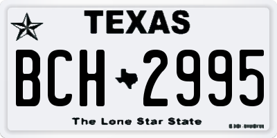 TX license plate BCH2995