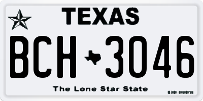 TX license plate BCH3046