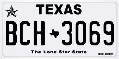 TX license plate BCH3069