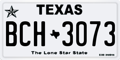 TX license plate BCH3073