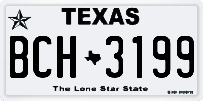 TX license plate BCH3199