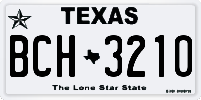 TX license plate BCH3210