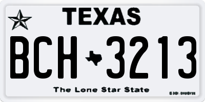 TX license plate BCH3213
