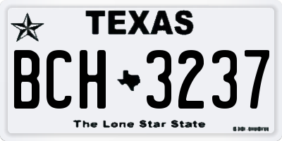 TX license plate BCH3237