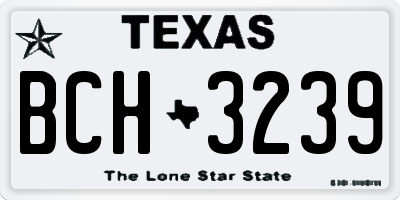 TX license plate BCH3239