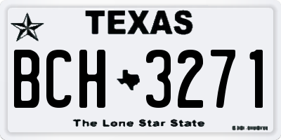 TX license plate BCH3271