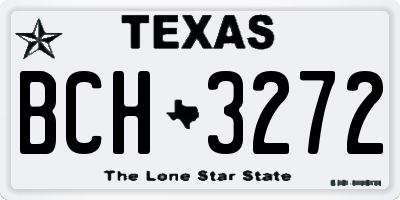 TX license plate BCH3272