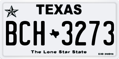TX license plate BCH3273