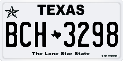TX license plate BCH3298
