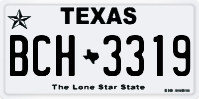 TX license plate BCH3319