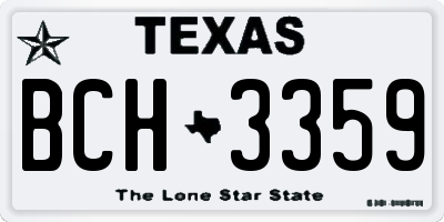 TX license plate BCH3359