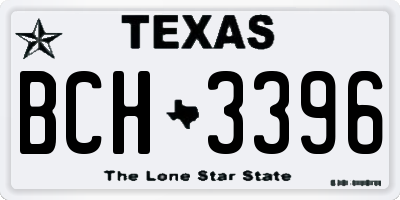 TX license plate BCH3396