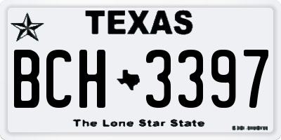 TX license plate BCH3397
