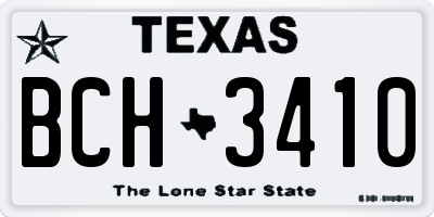 TX license plate BCH3410
