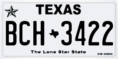 TX license plate BCH3422