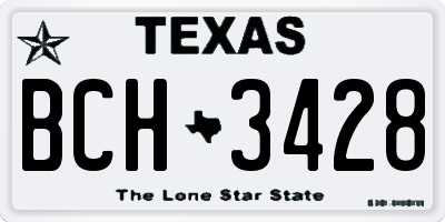 TX license plate BCH3428