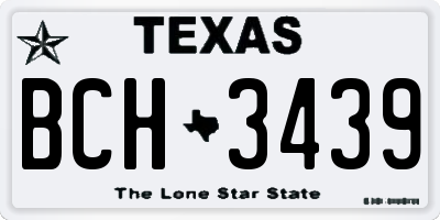 TX license plate BCH3439