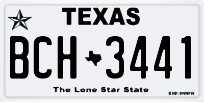 TX license plate BCH3441