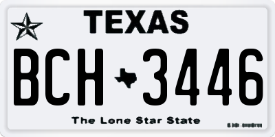 TX license plate BCH3446