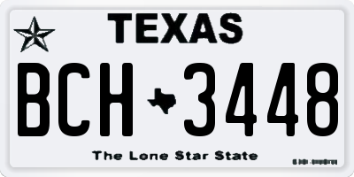 TX license plate BCH3448