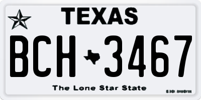TX license plate BCH3467