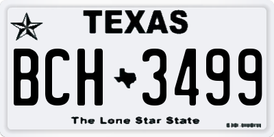 TX license plate BCH3499