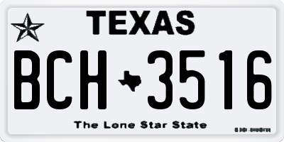 TX license plate BCH3516