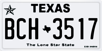 TX license plate BCH3517