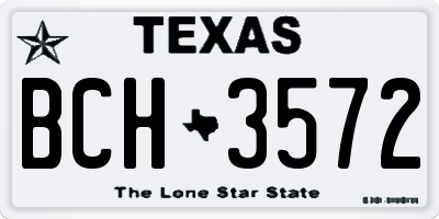 TX license plate BCH3572