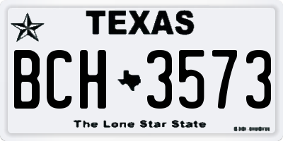 TX license plate BCH3573