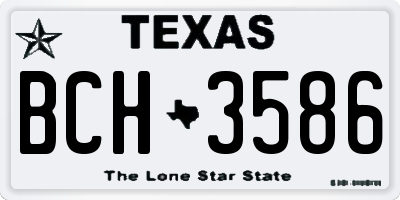 TX license plate BCH3586
