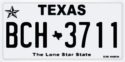 TX license plate BCH3711