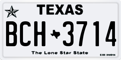 TX license plate BCH3714