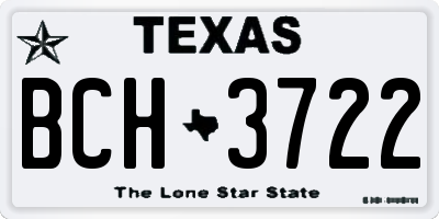 TX license plate BCH3722